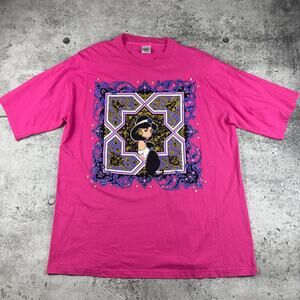 Vintage Aladdin Movie Shirt Jasmine XXL W/Shoulder Pads